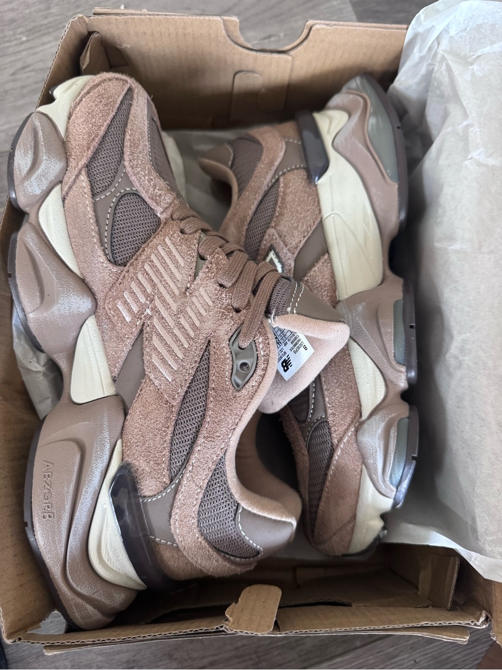 Brand new New Balance Taupe Suede & Mesh Sneaker - Picture 7 of 8